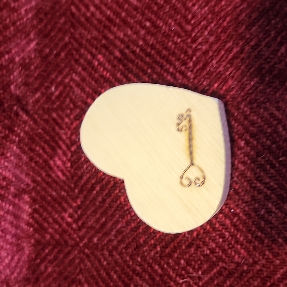 Pyrography rose heart - Picture 3 of 8